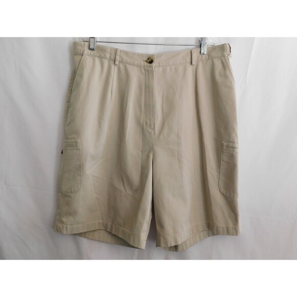 L.L. Bean Original Fit Shorts 20 Khaki Wrinkle Free Bayside Plus Shorts Size 20 - Picture 1 of 8